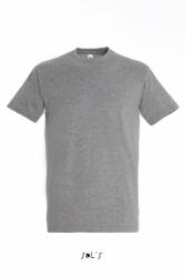 SOL'S Csomag akciós póló (min. 5 db) Férfi póló SOL'S SO11500 Sol'S Imperial - Környakú póló -3XL, Grey Melange