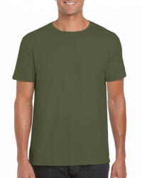 Gildan Csomag akciós póló (min. 5 db) Uniszex póló Gildan GI64000 Softstyle Felnőtt póló -3XL, Military Green