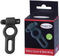 Malesation Vibro Cock & Ball Ring Black Inel pentru penis