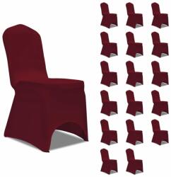 vidaXL 18 db burgundi vörös sztreccs székszoknya (3051644)