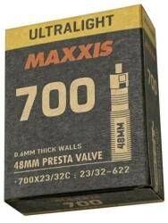 Maxxis Ultralight (0, 6 mm) 622 x 23/32 (700C) országúti belső gumi FV48 (48 mm hosszú szeleppel, presta), 75 g