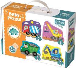 Trefl - Puzzle 4v1 Baby puzzle Vozidlá na stavbe - 1 - 39 piese