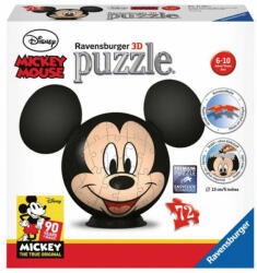 Ravensburger Puzzle 3D Mickey Mouse, 72 Piese (RVS3D11761) - carlatoys