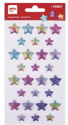 APLI Matrica, domború, APLI Kids "Stickers", tündöklő csillagok (LCA19307) (LCA19307)
