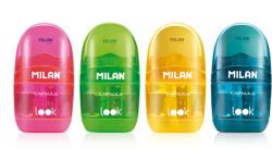 MILAN Ascutitoare plastic cu radiera si rezervor Milan Look (ASCMIL2)