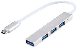 WPOWER T81 Type-C - 4xUSB3.0 USB HUB, ezüst (SUNS0246-S)