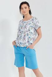 Cana Lilac női pizsama, fehér, virágmintás - alotex - 20 100 Ft
