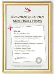 Képkeret, műanyag, 21x29, 7 cm, A4, "Walther Trendstyle", arany (DKW01) - onlinepapirbolt
