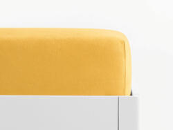 Goldea cearceaf de pat jersey cu elastic - mango 200 x 220 cm