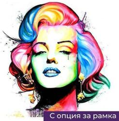 Диамантен Гоблен "Мерилин" - 40 x 50 см или 40 x 40 см, Квадратни мъниста