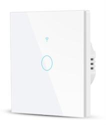 Rovo Intrerupator Smart cu Touch Rovo FN1C, 1 canal, Sticla Securizata, Tuya, Life Smart, RF 433MHz, Alexa si Google Assistant, fara nul (FN1C) - Technodepo