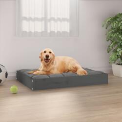 vidaXL Pat pentru câini, gri, 71, 5x54x9 cm, lemn masiv de pin (820858) - comfy