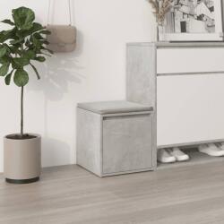 vidaXL Cutie cu sertar, gri beton, 40, 5x40x40 cm, lemn compozit (808778) - comfy