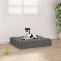 vidaXL Pat pentru câini, gri, 51, 5x44x9 cm, lemn masiv de pin (820848) - comfy