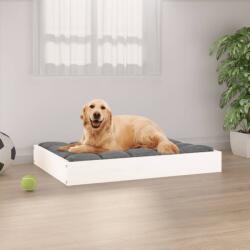vidaXL Pat pentru câini, alb, 71, 5x54x9 cm, lemn masiv de pin (820857) - comfy