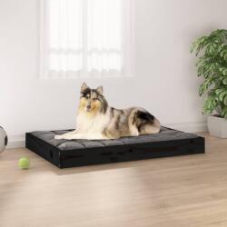 vidaXL Pat pentru câini, negru, 91, 5x64x9 cm, lemn masiv de pin (820865) - comfy