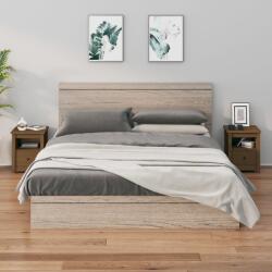 vidaXL Noptiere, 2 buc, maro miere, 40x35x49 cm, lemn masiv de pin (813716) - comfy