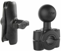 RAM Mounts Ansamblu pentru suport cu știfturi de 1" cu manșon pentru oglindă, cotieră sau altă bară Ø 9, 52 - 15, 88 mm, plastic de înaltă rezistență, RAP-B-408-37-62-XU (RAP-B-408-37-62-XU)
