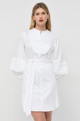 GUESS rochie culoarea alb, mini, evazati PPYX-SUD0FY_00X