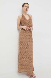GUESS rochie culoarea maro, maxi, drept PPYX-SUD0G1_88X