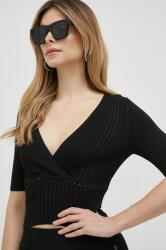 GUESS pulover femei, culoarea negru, light PPYX-SWD06M_99X