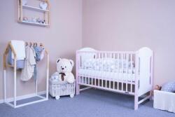 NEW BABY Gyerek kiságy New Baby ELSA standard fehér-rózsaszín