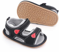 SuperBaby Sandalute negre cu barete ajustabile