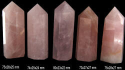 Obelisc Cuart Roz Mineral Natural 1 Varf - 73-80 x 23-28 x 22-27 mm - 1 Buc