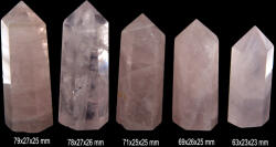  Obelisc Cuart Roz Mineral Natural 1 Varf - 63-79 x 23-27 x 23-26 mm - 1 Buc