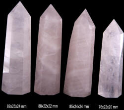 Obelisc Cuart Roz Mineral Natural 1 Varf - 76-89 x 22-25 x 20-24 mm - 1 Buc