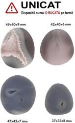  Cabochon din Agata Dungata Druzy de Forma Picatura Oval - 37-47 x 33-47 x 6-9 mm