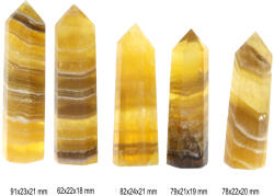  Obelisc Fluorit Galben Mineral Natural 1 Varf - 78-91 x 21-24 x 18-21 mm - 1 Buc