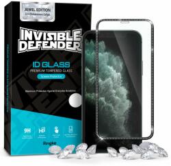 Ringke iPhone X/ XS / 11 Pro kijelzővédő üvególia fekete Ringke ID Diamond gyémánt kerettel