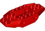 LEGO® 65186c5 - LEGO piros jármű alváz 4 x 10 x 1 2/3 méretű, 4 pin csatlakozóval (65186c5)