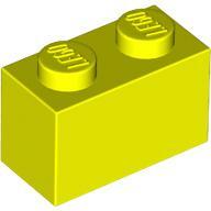 LEGO® 3004c236 - LEGO neon sárga kocka 1 x 2 méretű (3004c236)