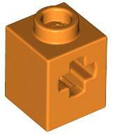 LEGO® 73230c4 - LEGO narancssárga technic kocka 1 x 1 méretű, X-lyukkal (73230c4)