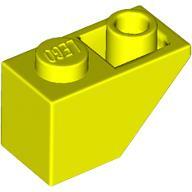 LEGO® 3665c236 - LEGO neon sárga kocka inverz 45° elem 1x2 méretű (3665c236)