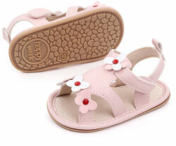 Superbebeshoes Sandalute roz pentru fetite - Little flower