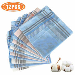 Textil Set 12 buc batiste din bumbac moale colorate, pentru barbati (EDS677) Prosop