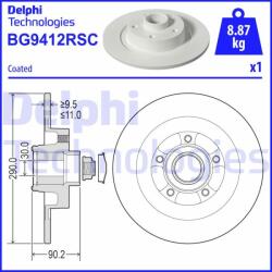 DELPHI Disc frana DELPHI BG9412RSC - piesa-auto