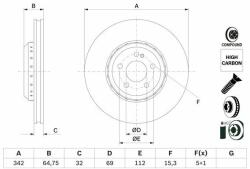Bosch Disc frana BOSCH 0 986 479 G35 (0 986 479 G35) - automobilus