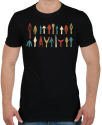 printfashion Nyílhegyek - Férfi póló - Fekete (13291088)