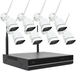 PNI Pachet Kit supraveghere video PNI House WiFi660 NVR 8 canale si 8 camere wireless de exterior 3MP, P2P, IP66 (PNI-WF660-8)