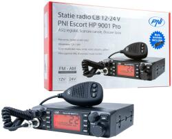 PNI Statie radio CB PNI Escort HP 9001 PRO ASQ reglabil, AM-FM, 12V/24V, 4W, Scan, Dual Watch, ANL, ecran multicolor (PNI-HP9001P) - eldaselectric