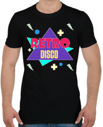 printfashion Retro disco - Férfi póló - Fekete (13293184)