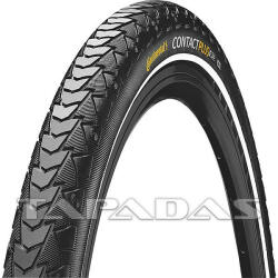 Continental 37-622 700x35C Contact Plus fekete/reflektoros kerékpár gumi - tapadas