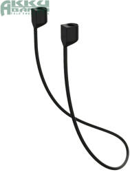 Elvesztésgátló szilikon nyakpánt AirPods fülhallgatókhoz, mágneses, fekete (SUNS0240-B)