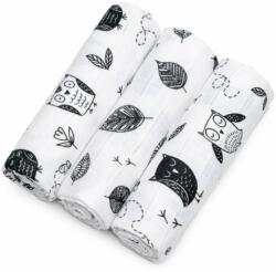 T-TOMI TETRA Cloth Diapers HIGH QUALITY mosható pelenkák Owls 70x70 cm 3 db
