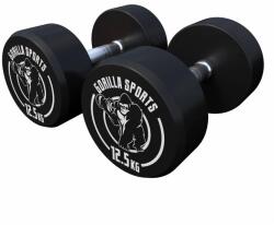 Gorilla Sports Kerek gumi súlyzók 2 x 12, 5 kg
