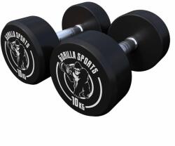 Gorilla Sports Kerek gumi súlyzók 2 x 10 kg
